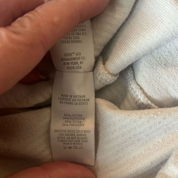 Aerie Cream Ribbed Velour Flare Pants, size XL - Picture 6 of 7